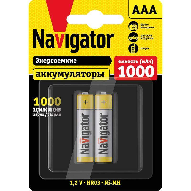 аккумулятор aaa/hr03 94 462 nhr-1000-hr03-bp2 (блист.2шт) navigator 94462 от BTSprom.by