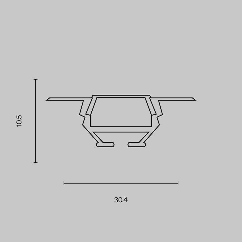  Профиль алюминиевый встраив. 30х10 Maytoni ALM010S-2M фото в каталоге от BTSprom.by