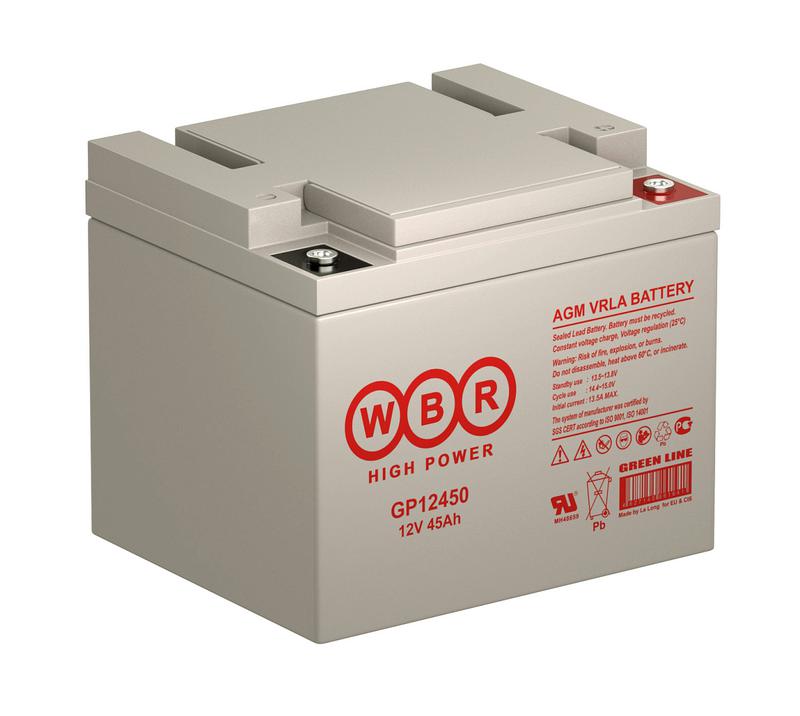  Аккумулятор 12В 45А.ч WBR GP12450 WBR фото в каталоге от BTSprom.by
