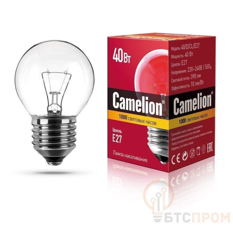 лампа накаливания mic d cl 40вт e27 camelion 9874 от BTSprom.by