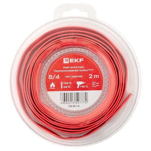 трубка термоусадочная тут нг 8/4 красн. ролик 2 м ekf tut-8-r-b от BTSprom.by