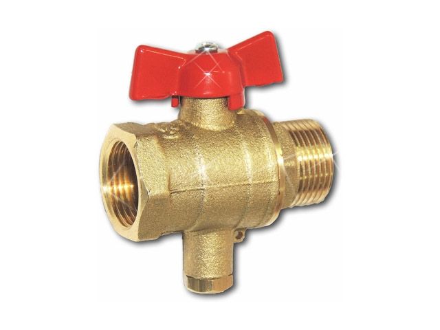 кран шаровый 1/2" вн.-нар. для термодатчика , pn1,6 мпа, 11б27п13, цветлит црб0100 от BTSprom.by