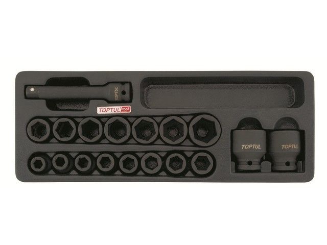 набор-сет головок ударных 1/2" 18предм. 6гр. 136х364мм toptul gcat1807 от BTSprom.by