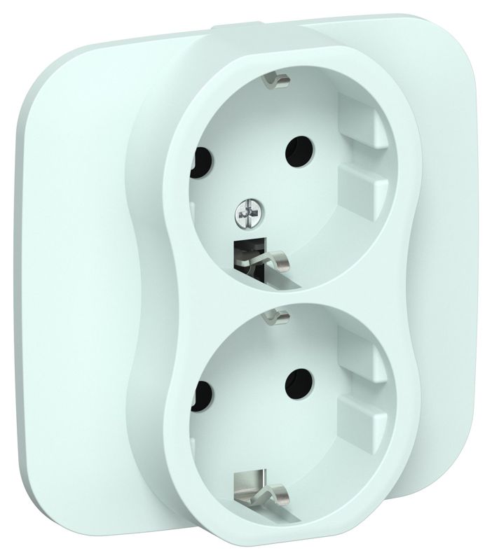 розетка 2-м сп flite рс12-0-а-флхл 16а с заземл. без защ. шторок в сборе механизм холод. лед iek fi-r21a-16-k94 от BTSprom.by