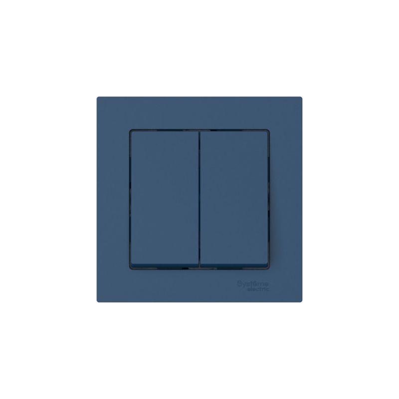  Выключатель 2-кл. AtlasDesign (сх. 5) 10AX быстрозажим. клем. в сборе аквамарин SE ATN001152S фото в каталоге от BTSprom.by