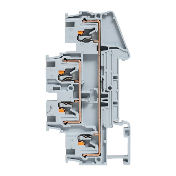  Колодка клеммная пружинная двухуровневая 4 Push-in сер. EKF PIT-4-double фото в каталоге от BTSprom.by