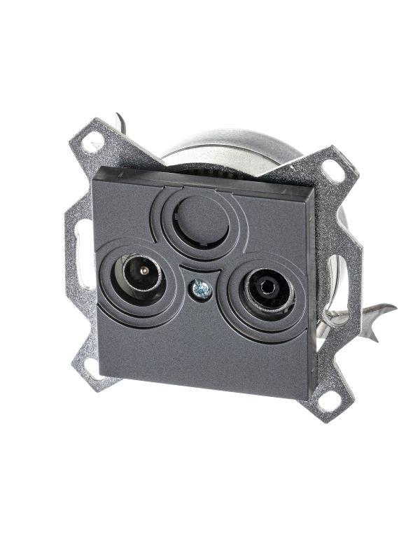 розетка телевизионная оконечная tv/r levit сталь abb 2chh083503a6069 от BTSprom.by