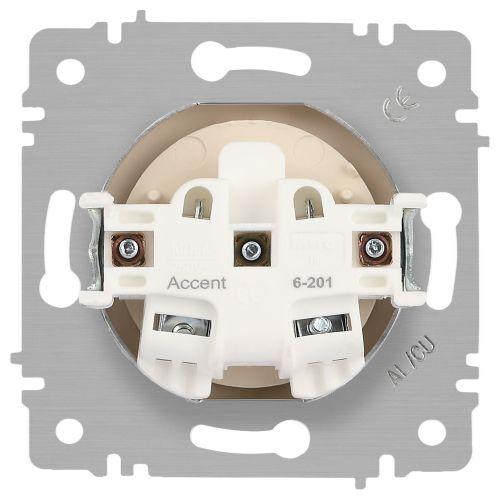  Розетка 1-м СП Accent 6-201-03 16А IP20 250В 2P алюм. Intro Б0063661 фото в каталоге от BTSprom.by