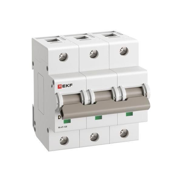 выключатель автоматический 3п d 16а 15ка ва 47-125 proxima ekf mcb47125-3-16d от BTSprom.by