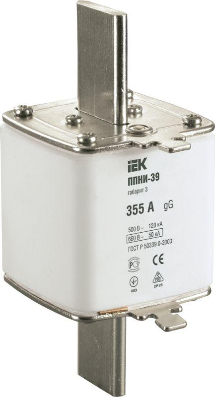 вставка плавкая ппни-39 355а габарит 3 iek dpp50-355 от BTSprom.by