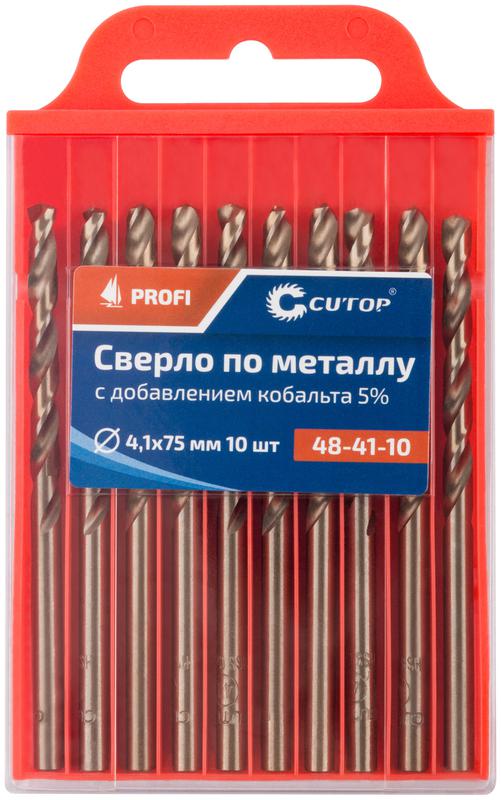  Сверло по металлу Profi с кобальтом 5% 4.1х75мм (уп.10шт) Cutop 48-41-10 фото в каталоге от BTSprom.by