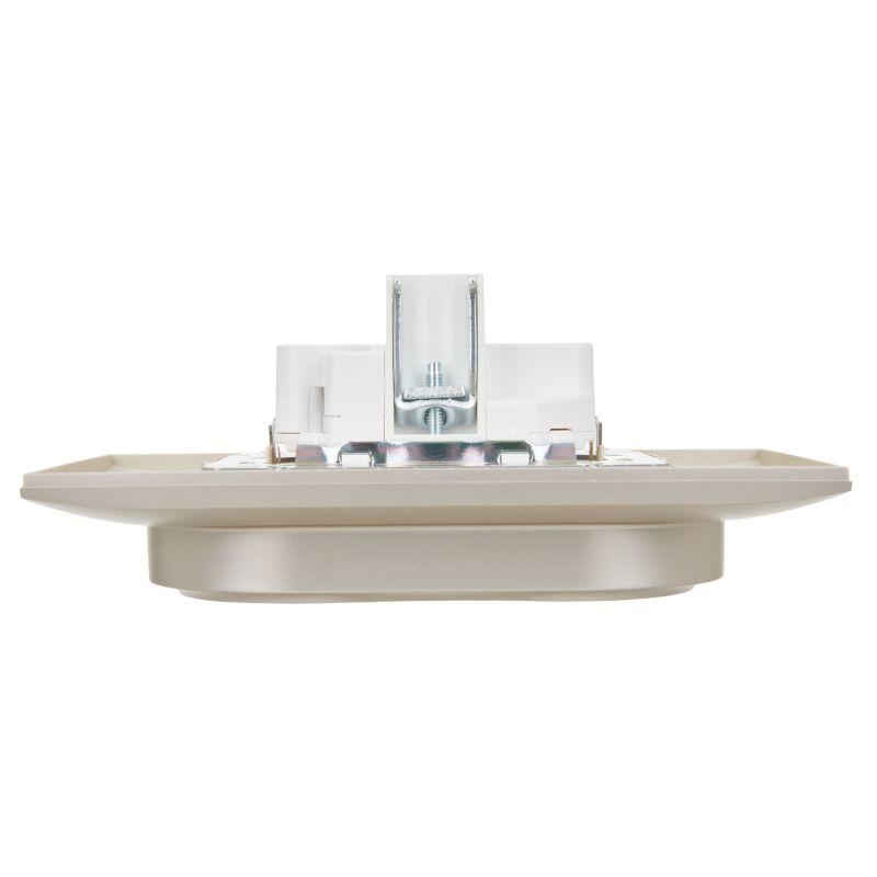  Розетка 2-м SKANDY 16А с заземл. без защ. шторок в сборе SK-R08Sh шампань IEK SK-R21-16-K37-F фото в каталоге от BTSprom.by