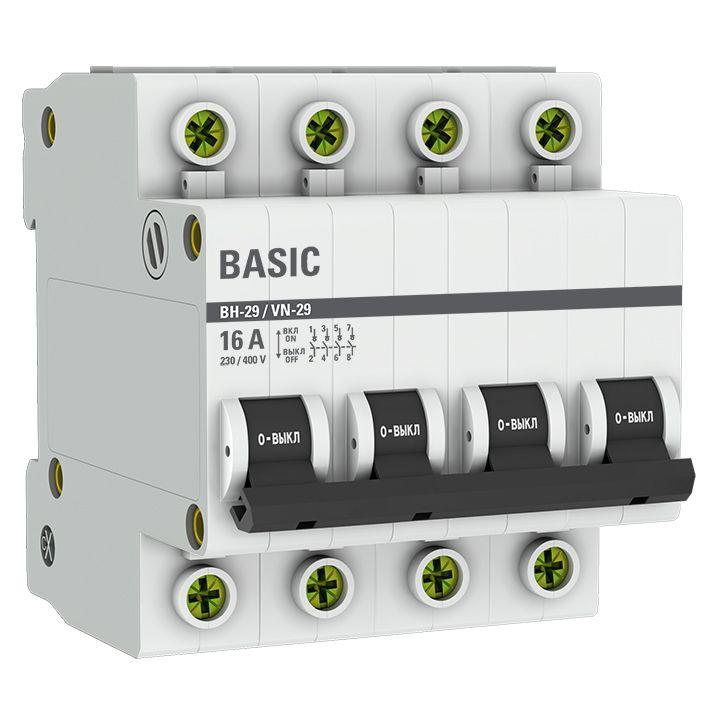 выключатель нагрузки 4п 16а вн-29 basic ekf sl29-4-16-bas от BTSprom.by