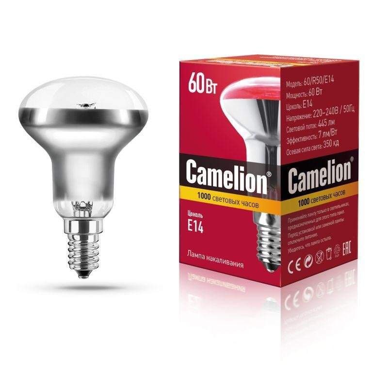 лампа накаливания mic r50 60вт e14 camelion 8978 от BTSprom.by