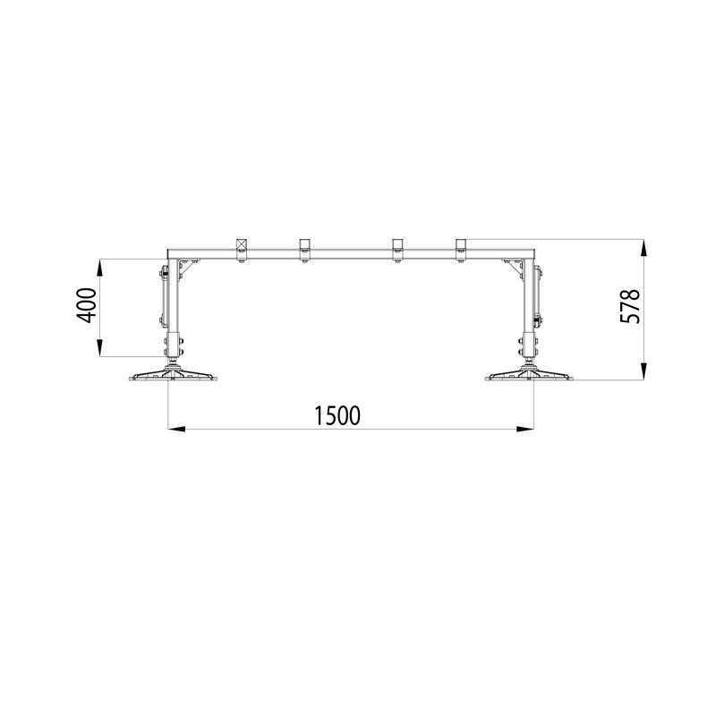  Конструкция опорная для установки оборудования TECHNORAPTOR FOOT 1500х1000 тип 2 HD КМ TR0230 фото в каталоге от BTSprom.by