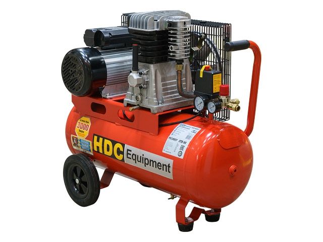 компрессор hdc hd-a051 ременной (396 л/мин, 10 атм, ременной, масляный, ресив. 50 л, 220 в, 2.20 квт) (hdc equipment) hd-a051 от BTSprom.by