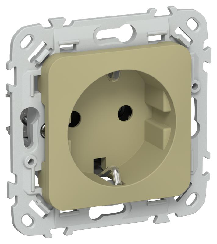 розетка сп flite рс11-0-фло 16а с заземл. без защ. шторок механизм олив. iek fi-r11-16-k26 от BTSprom.by