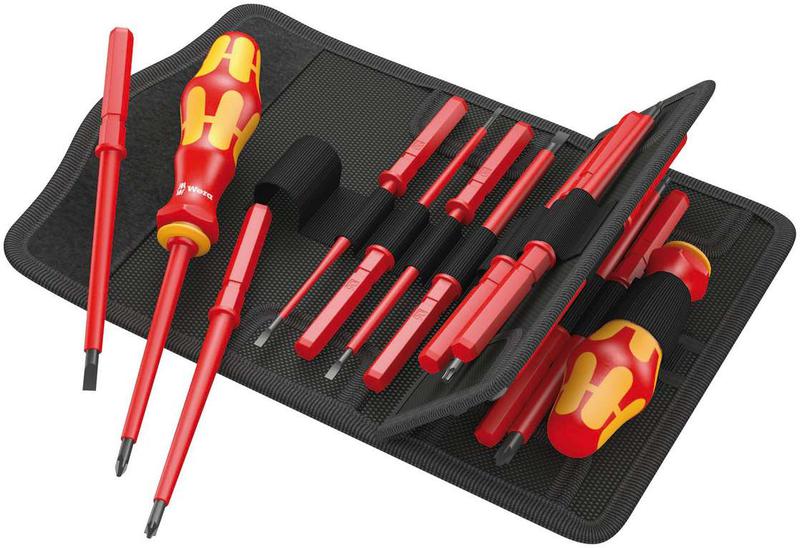 набор насадок kraftform kompakt vde 17 universal 1 с 2 отвертками-битодержателями 17 пр. wera we-059030 от BTSprom.by