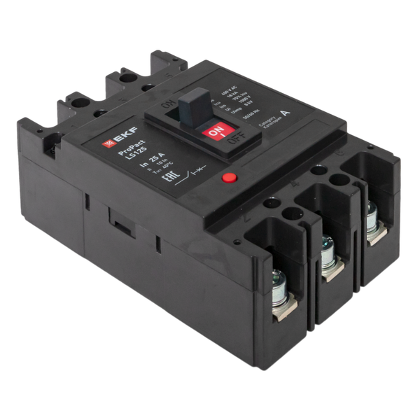 Выключатель автоматический 3п 25А 18кА LS125 ProPact EKF mccb-125-18-3-25-ls фото в каталоге от BTSprom.by