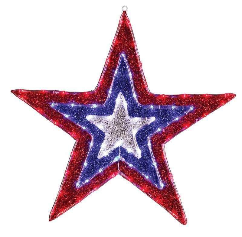 фигура "звезда" бархатная,размеры 91 см (129 светодиод красный+голубой+белый цвета) от BTSprom.by