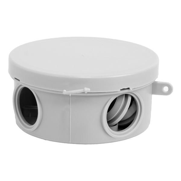 коробка распределительная оп 85х40мм 4 каб. вводов ip54 сер. (круг.) tokov electric tke-kr-85-40-c06 от BTSprom.by