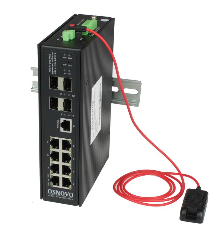 коммутатор промышленный управляемый (l2+) ultra poe sw-80804/ils(port 90вт 720вт) gigabit ethernet на 8ge poe + 4 ge sfp порта с функцией мониторинга температуры/ osnovo 13746 от BTSprom.by
