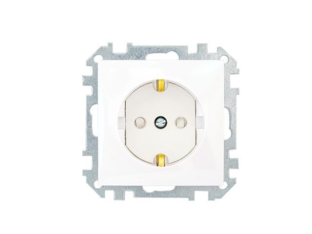 розетка 1-ая (скрытая, с/з, з/ш) белая, стиль, bylectrica рс16-529 от BTSprom.by