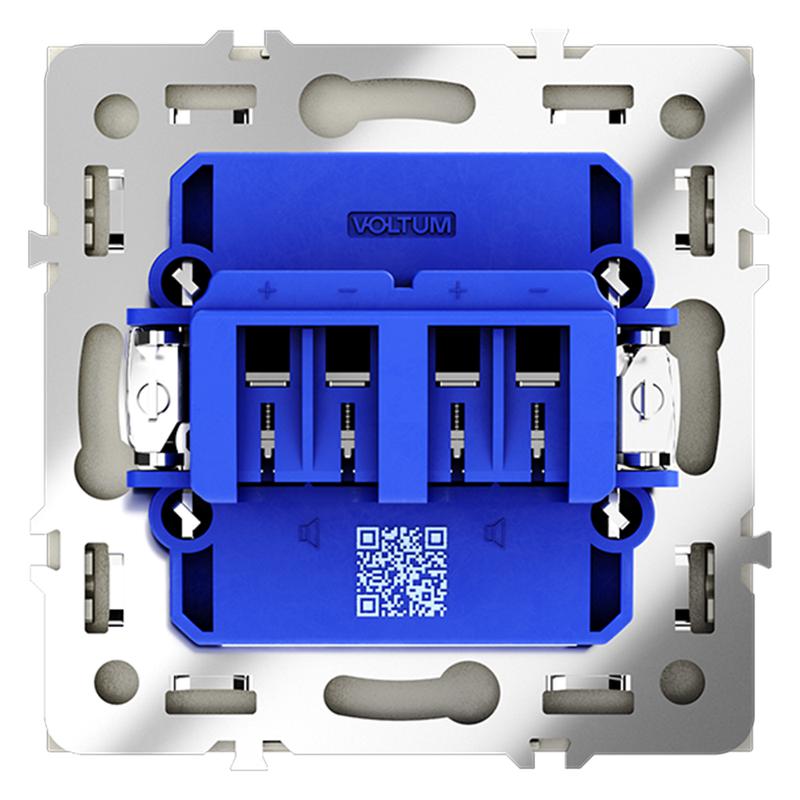  Розетка акустическая 4-м СП S70 механизм сталь Voltum VLS060305 фото в каталоге от BTSprom.by