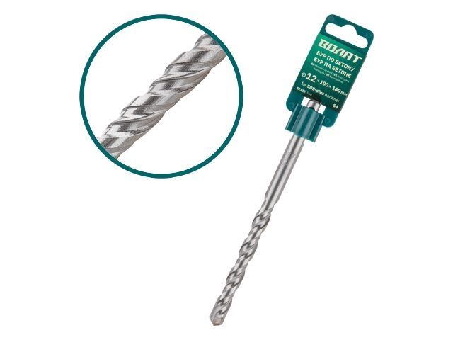 12х100х160 мм бур (сверло) sds-plus s4 волат (бур по бетону) 82112-160 от BTSprom.by