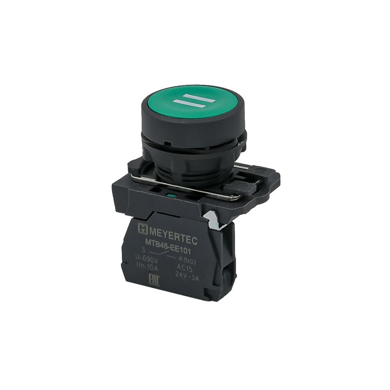 кнопка плоская маркировка "ii" 1no ip65 пластик mtb5-aa31541 зел. овен 137240 от BTSprom.by