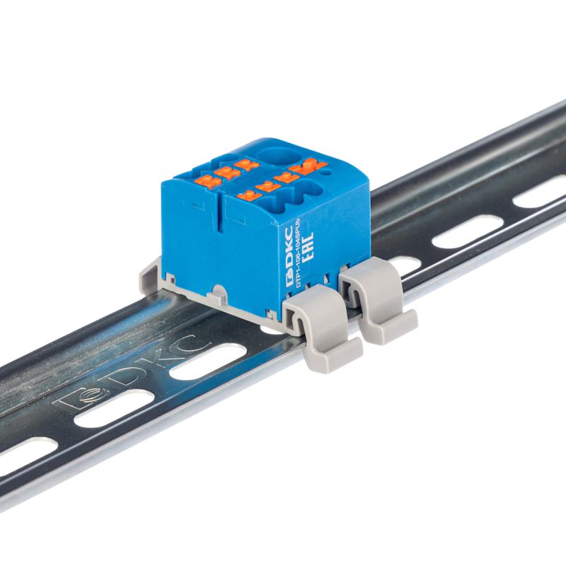  Блок распределительный зажим push-in 1 ввод 6кв.мм 6 точек подключения 2.5кв.мм син. DKC DTP1-106-104SPUB фото в каталоге от BTSprom.by