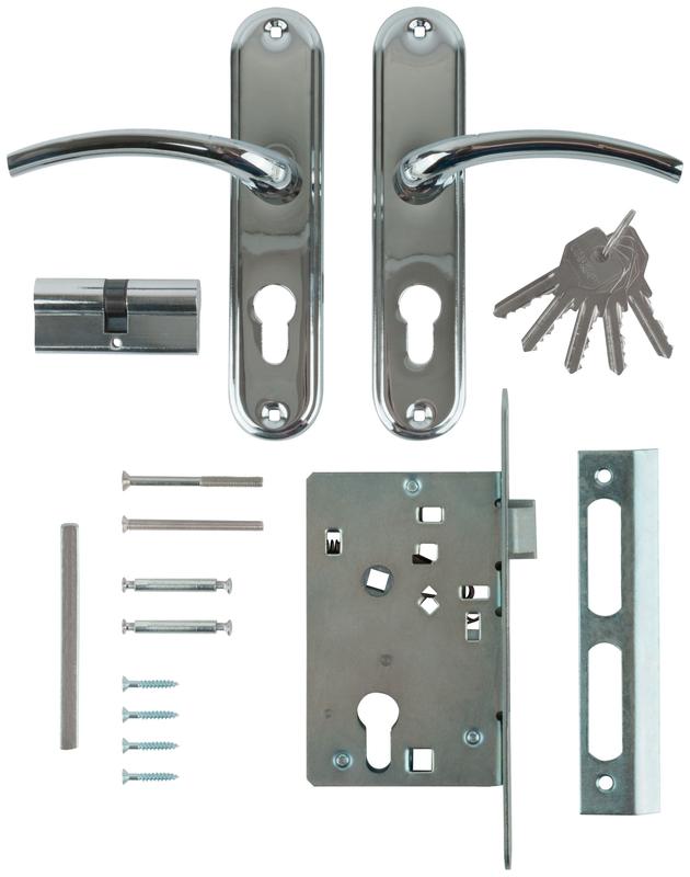  Замок врезной с ручками "Стандарт" ЗВ4-7.03С хром 66998 фото в каталоге от BTSprom.by