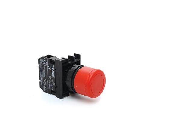 кнопка аварийная "грибок" d30мм 1нз с фиксацией и возвратом поворотом emas b200e30 от BTSprom.by