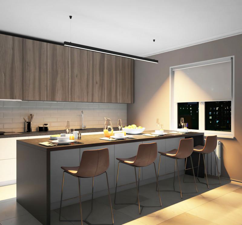  Светильник 52Вт 3000К 2000мм линейный черн. DENKIRS 613664 фото в каталоге от BTSprom.by