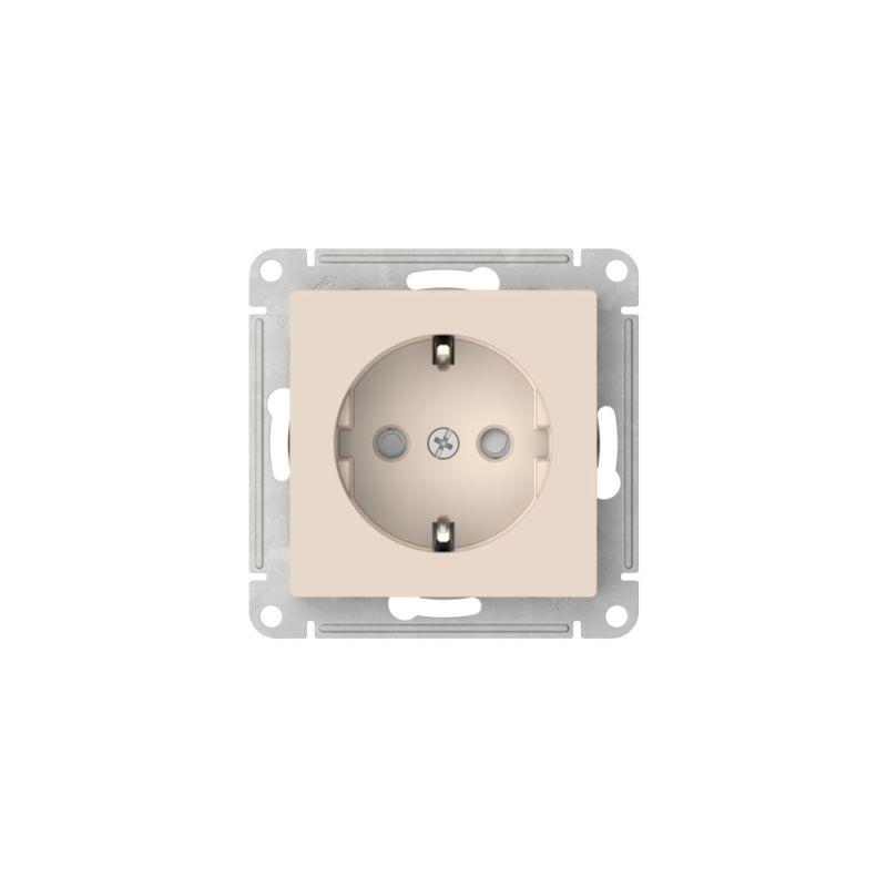  Розетка AtlasDesign 16А с заземл. защ. шторки быстрозажим. клем. механизм беж. SE ATN000245S фото в каталоге от BTSprom.by