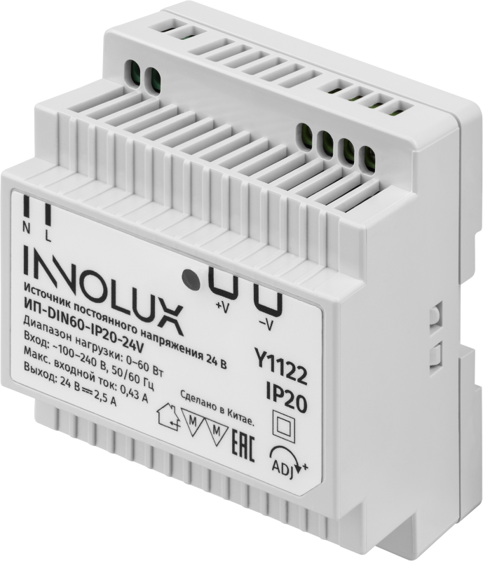 драйвер для светодиодной ленты 97 439 ип-din60-ip20-24v innolux 97439 от BTSprom.by