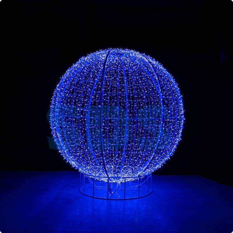 декоративная 3d фигура шарик елочный 350 см синий от BTSprom.by