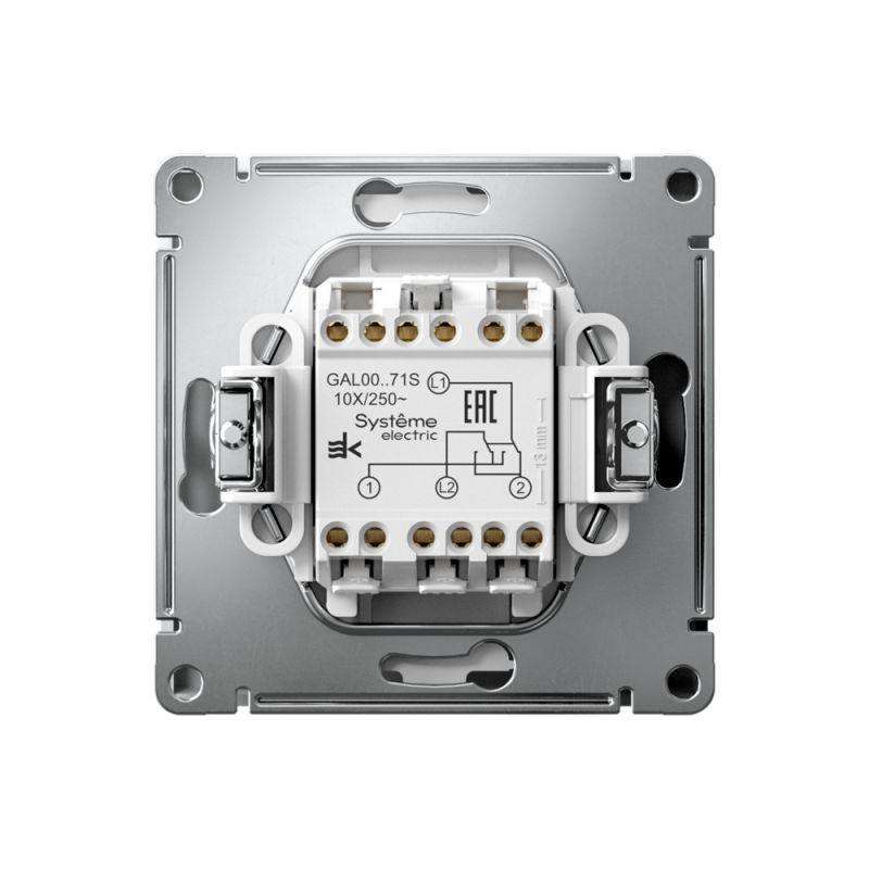  Переключатель перекрестный ArtGallery 10AX быстрозажим. клем. механизм бел. SE GAL000171S фото в каталоге от BTSprom.by