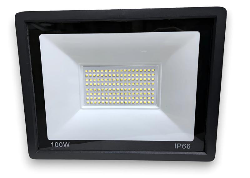 прожектор светодиодный сдо 100вт 6500к ip65 8500лм 185-265в 300х210х35мм черн. kraso pz-100c от BTSprom.by