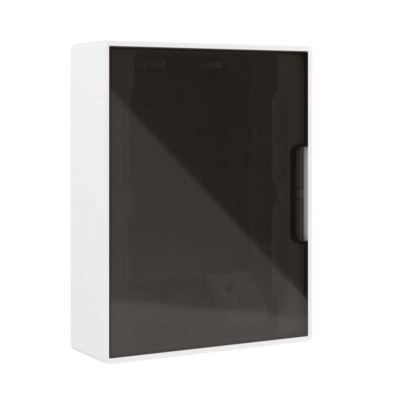 щиток настенный фрейм (frame) 24мод. слаботочный с тонированной дверцей с монтажн. платой в комплекте с 1 розеткой viva (арт. 45005) и 1 коробкой pdd (арт. 10033) бел. dkc f24w4wd от BTSprom.by