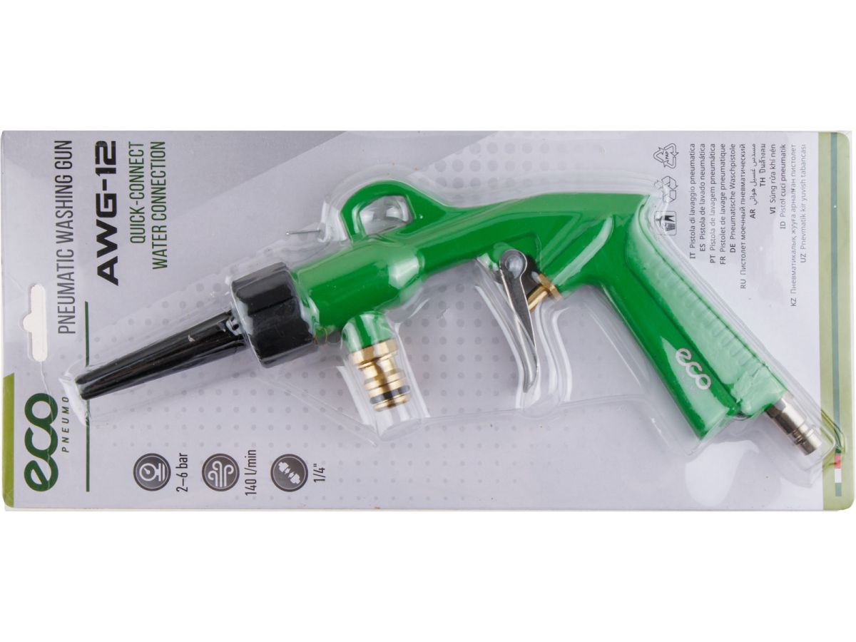  Пистолет моечный пневматический ECO AWG-12 (140 л/мин, разъём для сад. шланга, 2-6 бар) EC3923-9 фото в каталоге от BTSprom.by