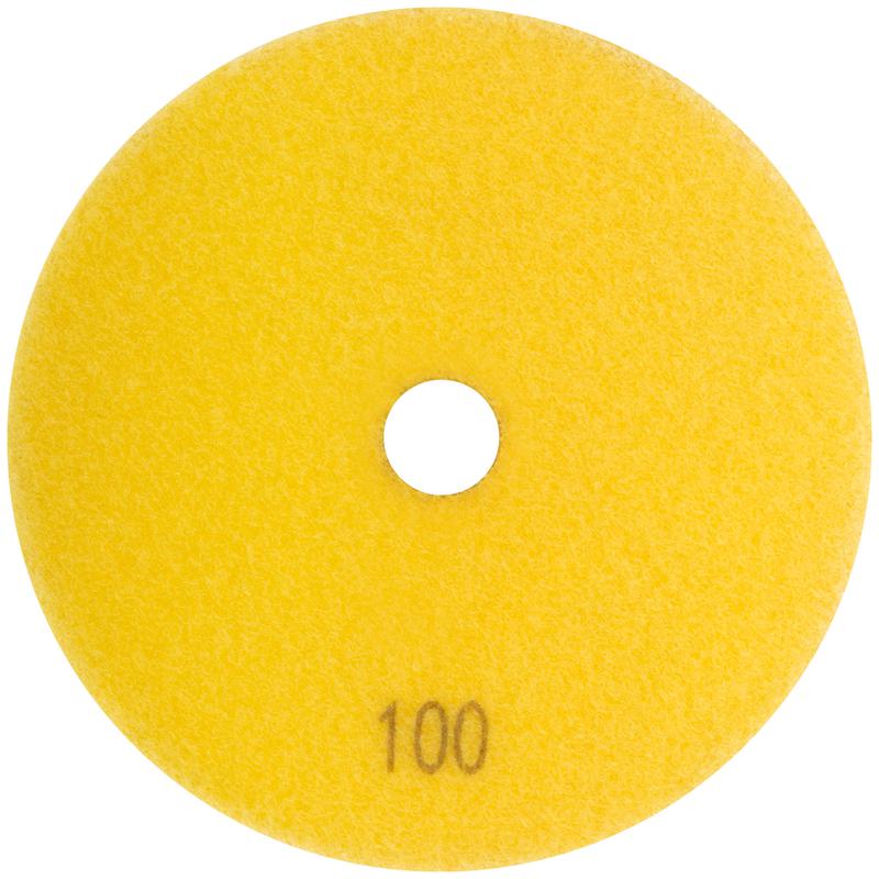  Круг шлифовальный алмазный гибкий АГШК (липучка) влажное шлифование 125мм Р 100 FIT 39882 фото в каталоге от BTSprom.by