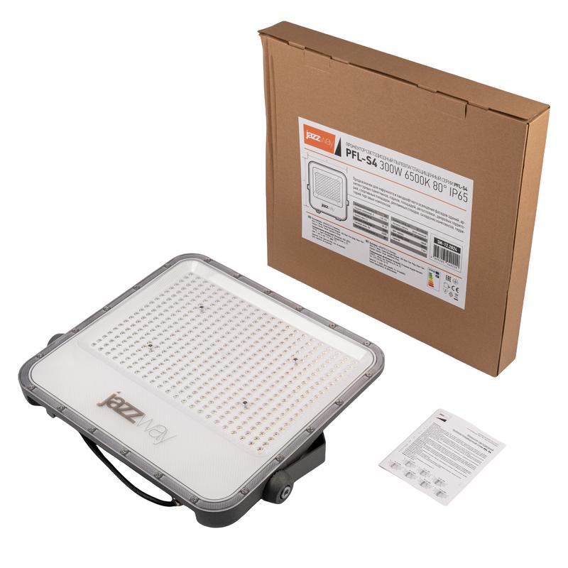 Прожектор светодиодный PFL-S4 300Вт 6500К IP65 80град. ДО с клапаном с линзовым модулем Pro+ JazzWay 5040229 фото в каталоге от BTSprom.by
