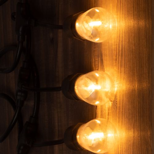  Гирлянда светодиодная "Белт Лайт" 4.5м 10LED тепл. бел. E27 IP65 220В на подвесах с лампами филамент дл. провода 60см каучук набор Эра Б0056017 фото в каталоге от BTSprom.by