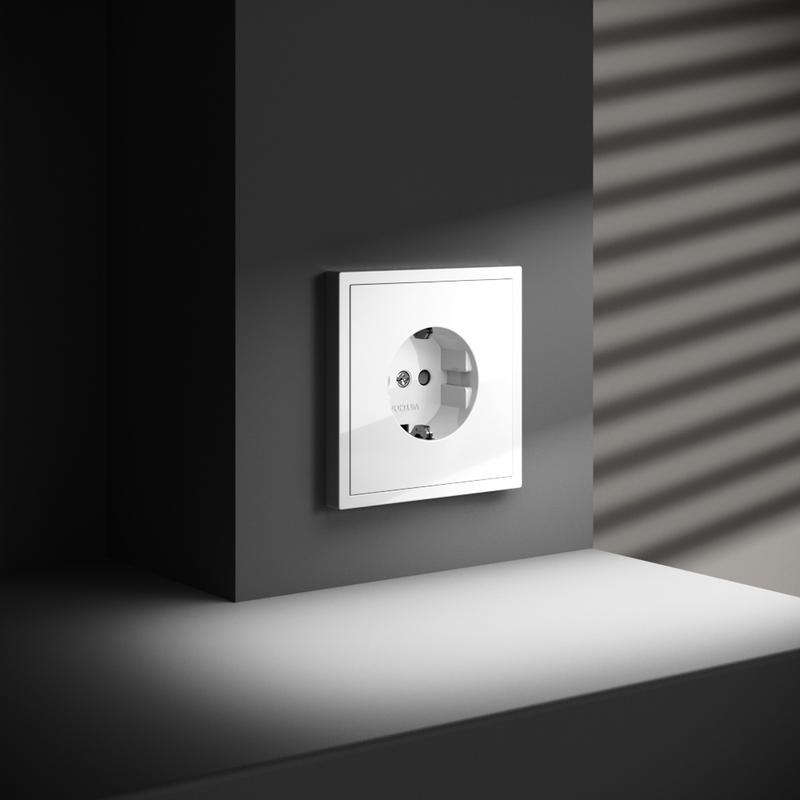  Розетка 1-м СП S70 16А с заземл. защ. шторки механизм бел. глянцевый Voltum VLS040201 фото в каталоге от BTSprom.by