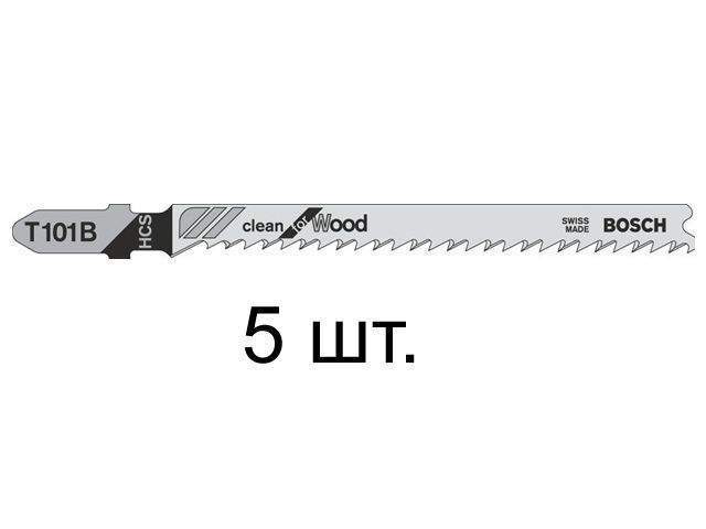 пилка лобз. по дереву t101b (5 шт.) bosch (пропил прямой, тонкий, аккуратный и чистый рез) от BTSprom.by