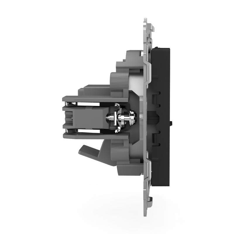  Розетка компьютерная 1-м СП Pixel RJ45 кат.5E механизм карбон TOKOV ELECTRIC TKE-PX-RC1-C14 фото в каталоге от BTSprom.by