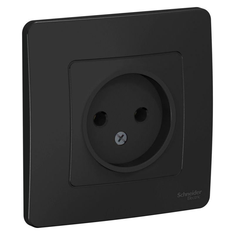 розетка 1-м сп blanca 16а ip20 250в без заземл. без защ. шторок антрацит se blnrs000016 от BTSprom.by