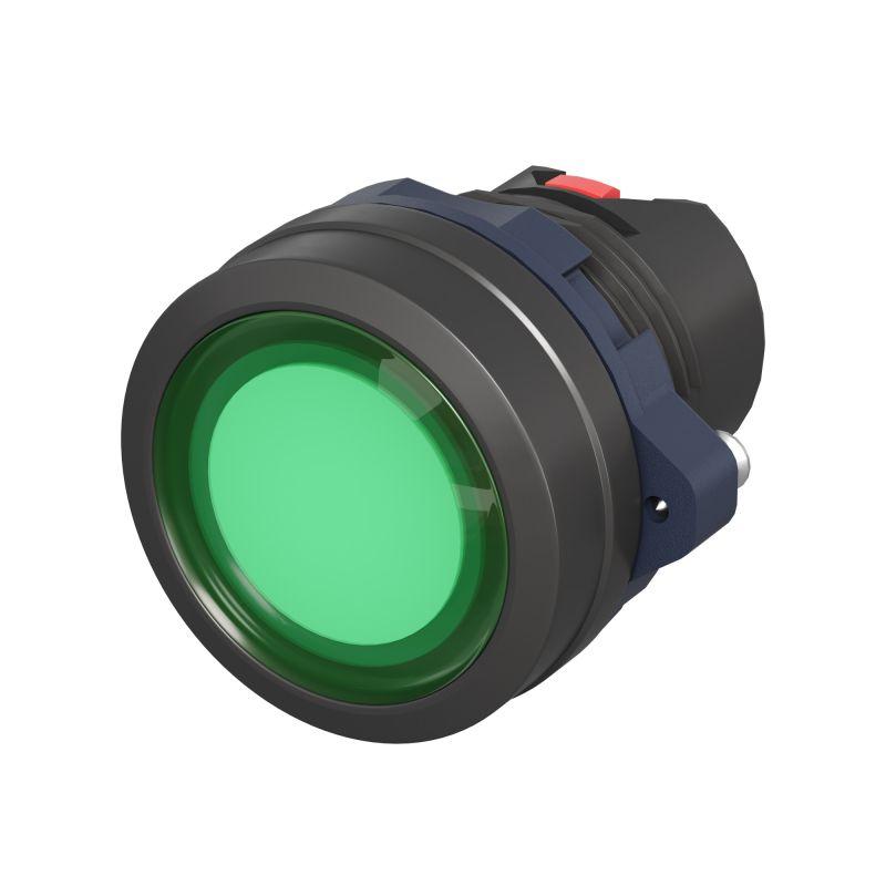 головка кнопки плоская прозрачная без фиксации зел. dkc m22p-fmlgp от BTSprom.by