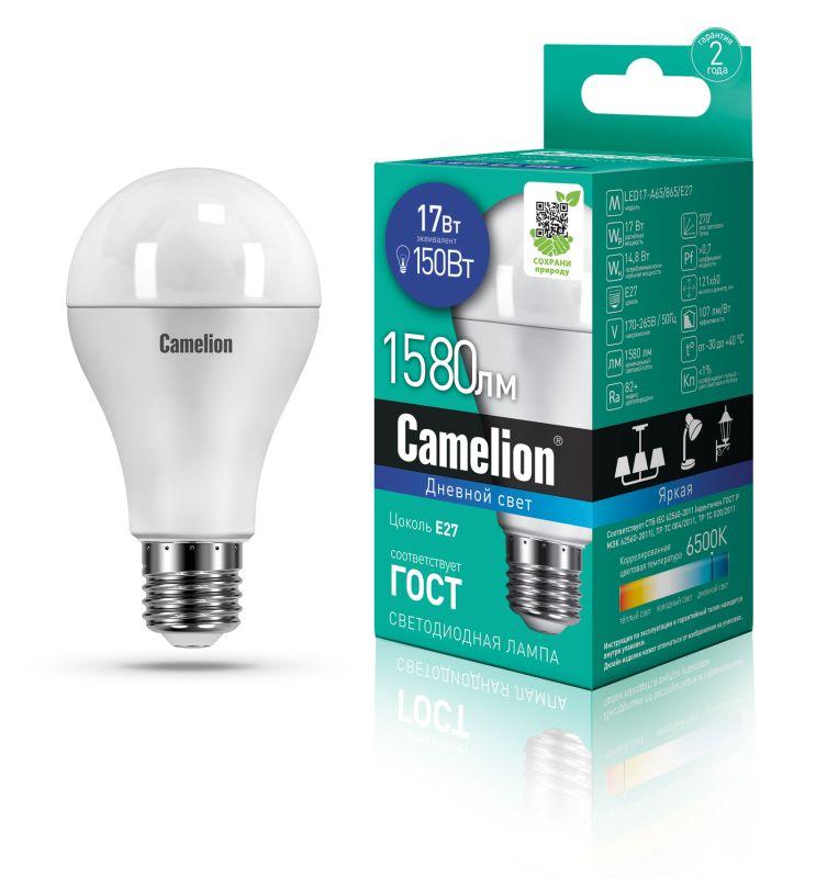 лампа светодиодная led17-a65/865/e27 17вт 220в camelion 12653 от BTSprom.by